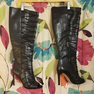 Vince Camuto italian leather peep toe boot